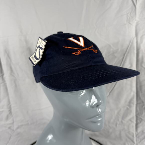 Vintage Virginia Cavaliers Hat Cap Strap Back NCAA College Basketball Mens 90s - Picture 1 of 11